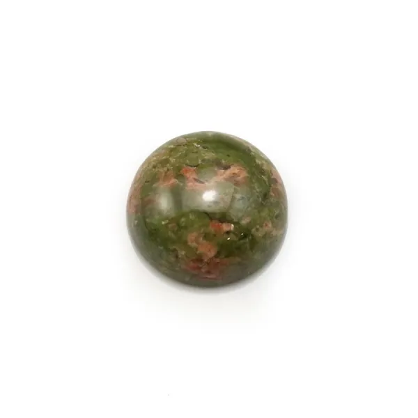 Cabochon d'unakite, de forme ronde, 12mm x 4pcs