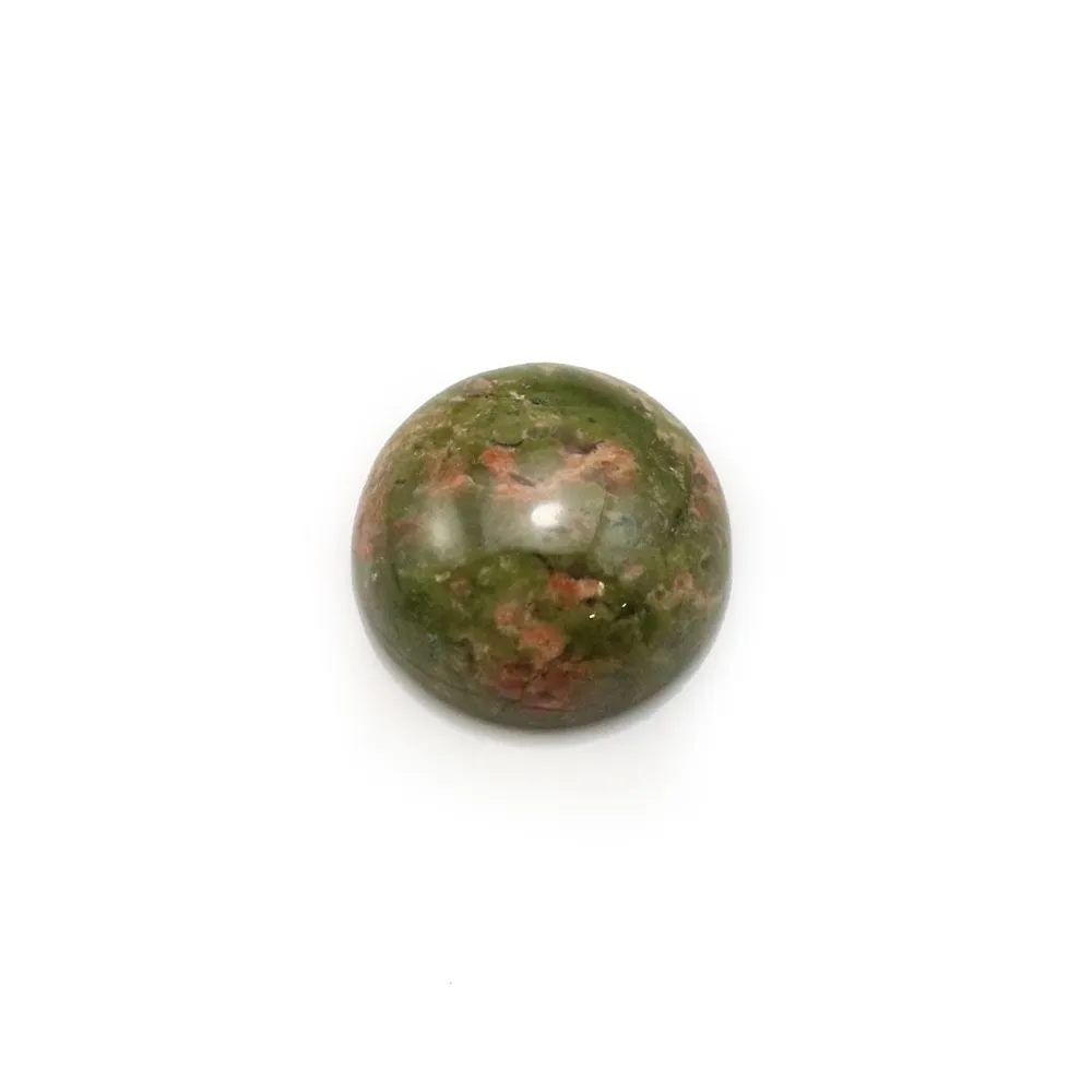 Cabochon d'unakite, de forme ronde, 12mm x 4pcs