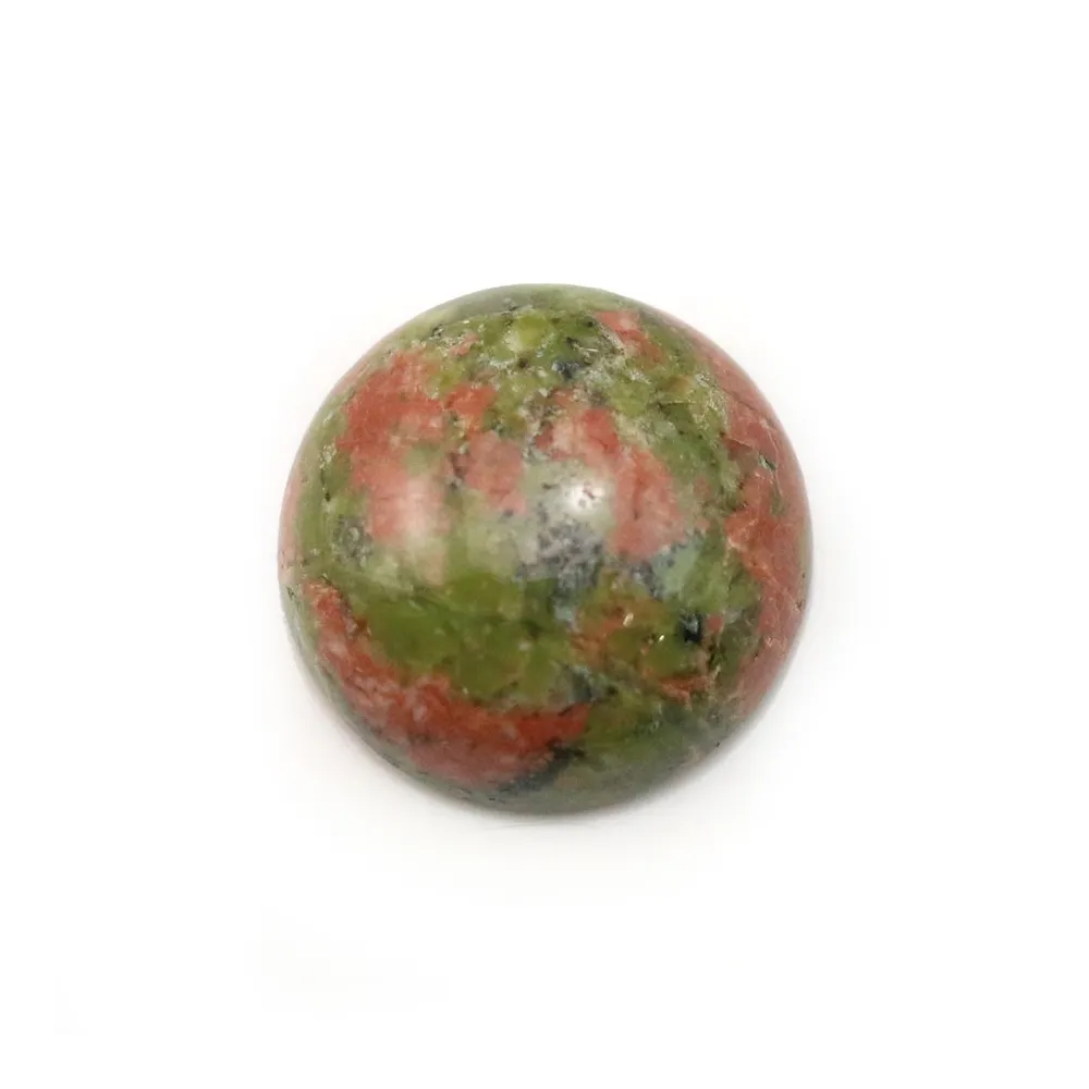 Cabochon d'unakite, de forme ronde, 16mm x 2pcs