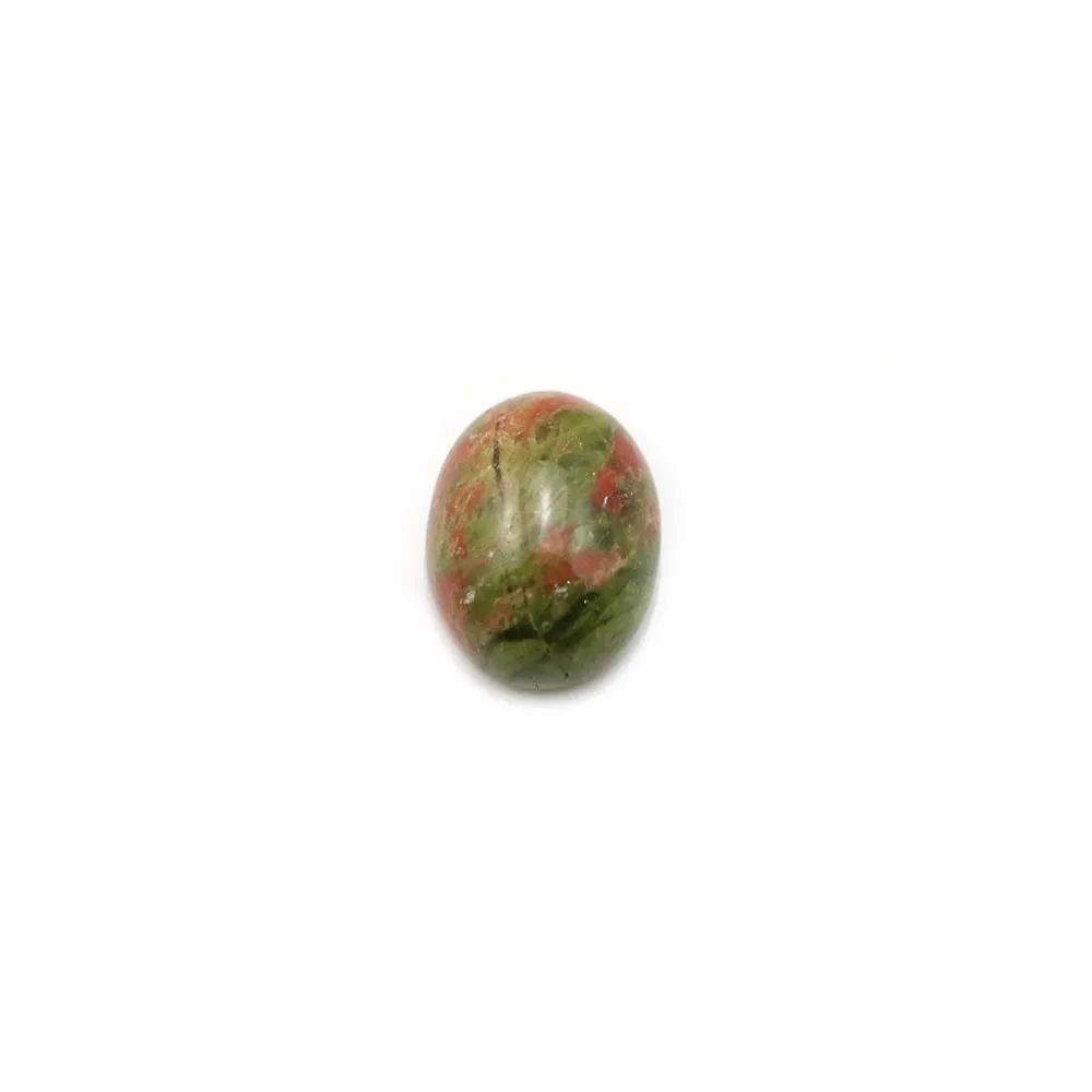 Cabochon d'unakite, de forme ovale, 7x9mm x 4pcs