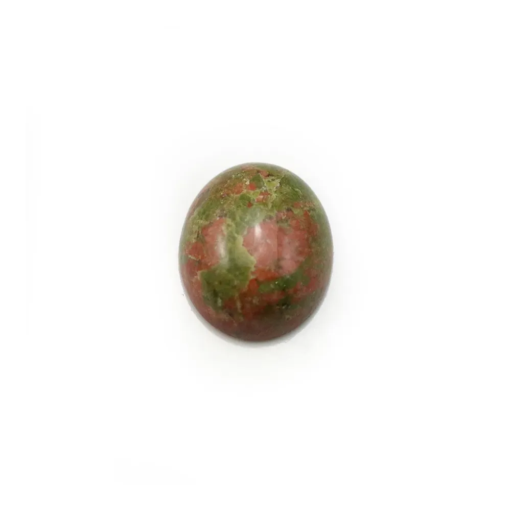 Cabochon d'unakite, de forme oval, 10x12mm x 4pcs