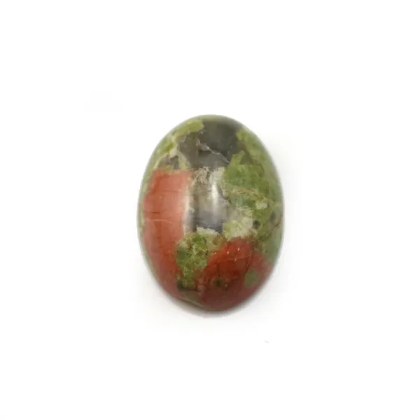 Cabochon d'unakite, de forme ovale, 10x14mm x 4pcs