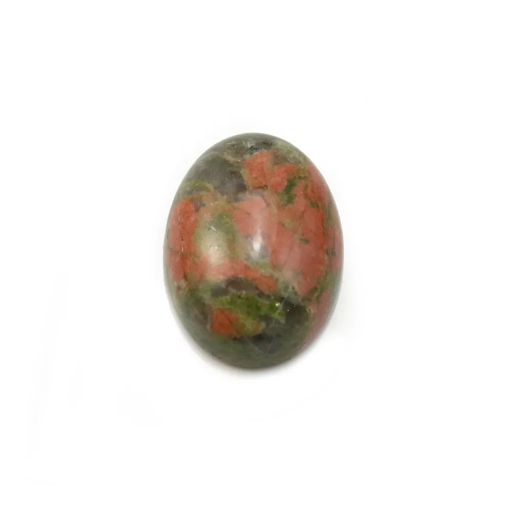 Cabochon d'unakite, de forme oval, 12x16mm x 2pcs