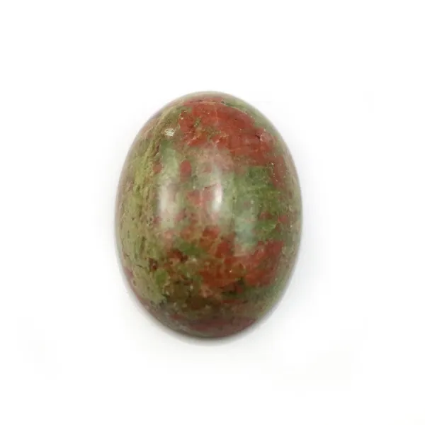 Cabochon d'unakite, de forme ovale, 13x18mm x 2pcs