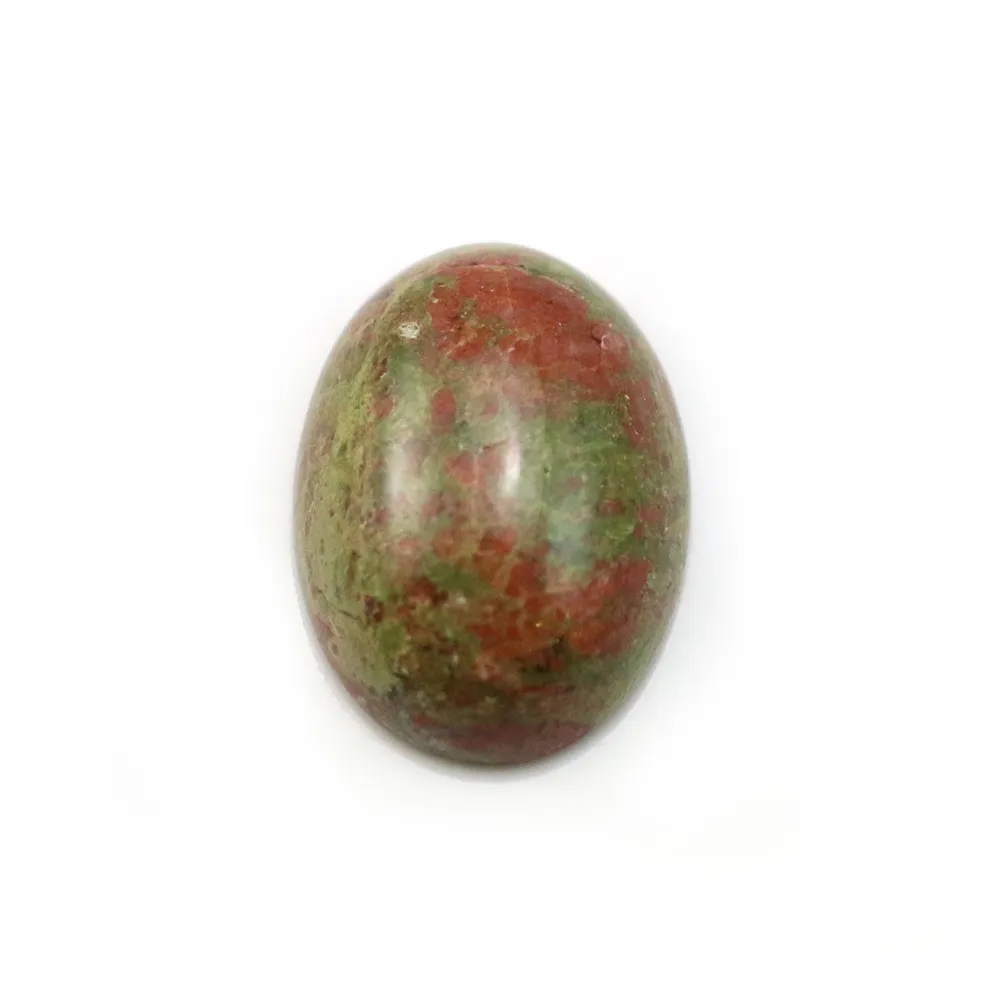 Cabochon d'unakite, de forme oval, 13x18mm x 2pcs