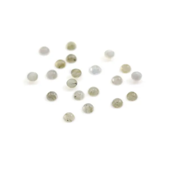 Cabochon labradorite redondo 3mm x 6pcs