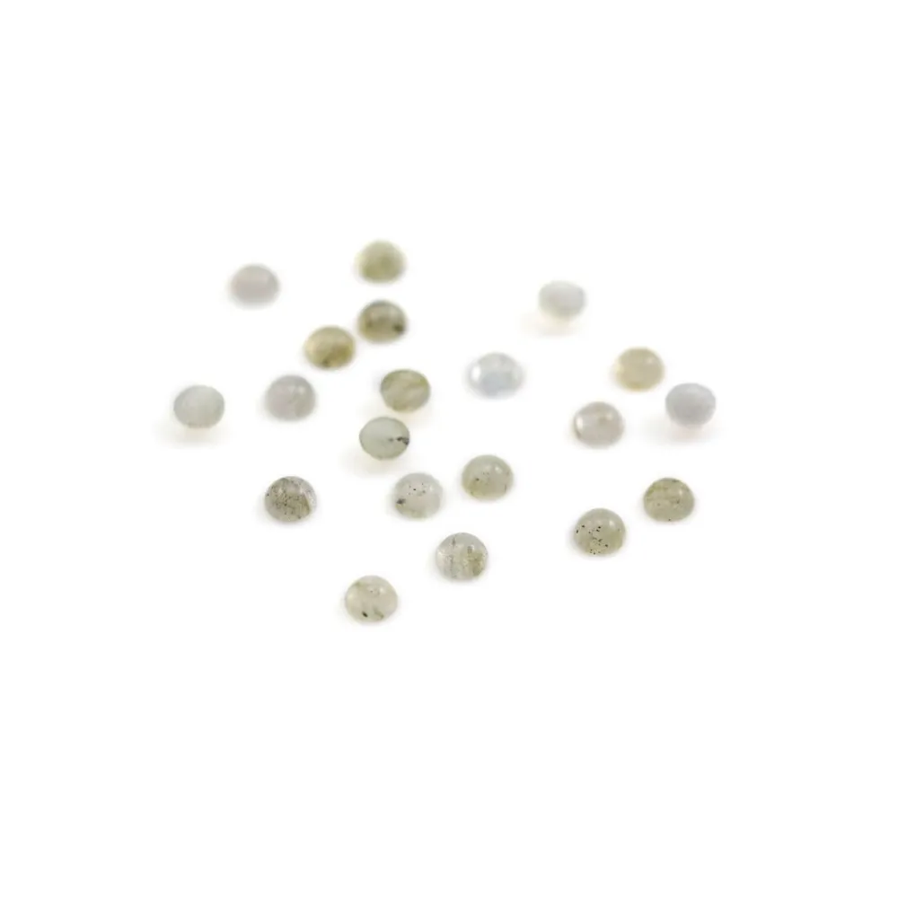 Cabochon labradorite rond 3mm x 6pcs