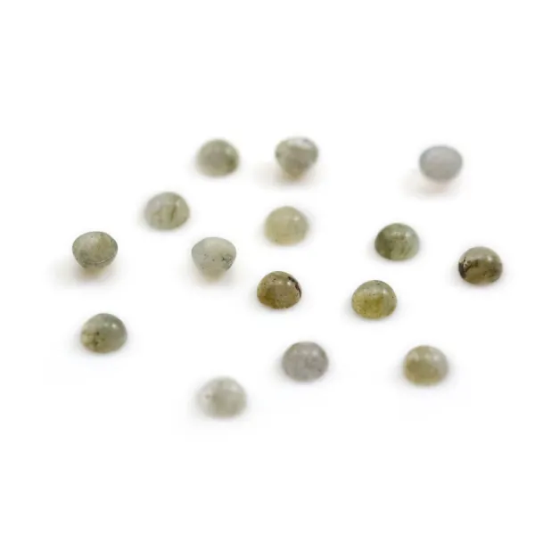 Cabochon labradorite redondo 4mm x 4pcs