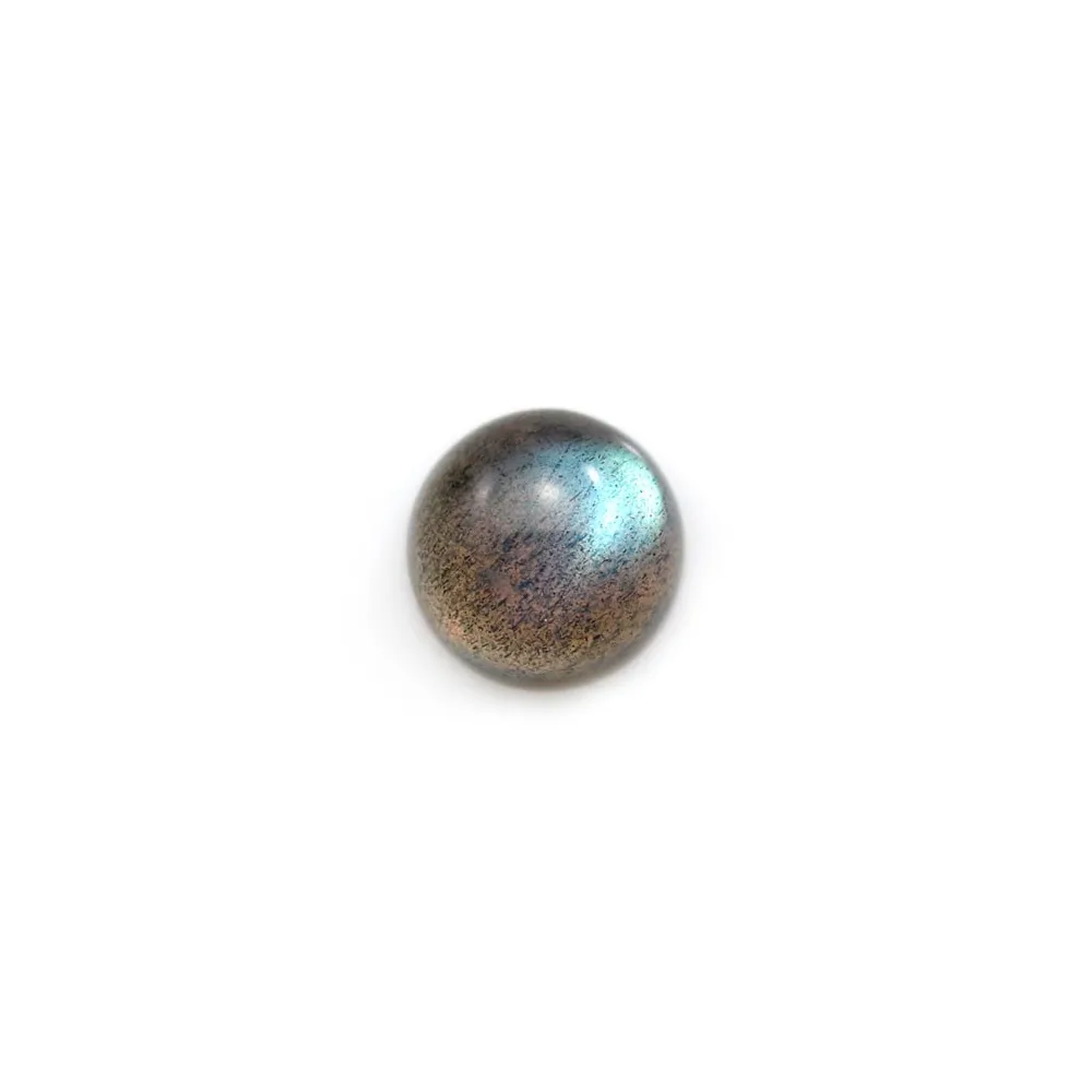 Labradorite cabochon, in round shape, 10mm x 2pcs