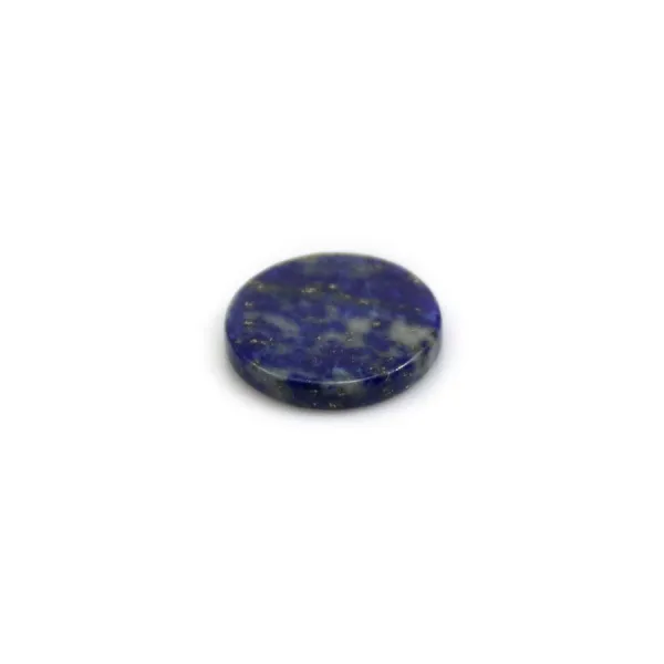 Cabochon lapis lazuli, rond plat 12mm x 1pc