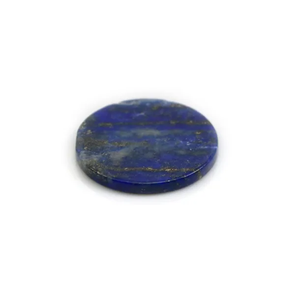 Cabochon lapis lazuli, rond plat 25mm x 1pc