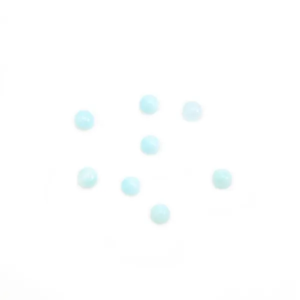 Cabochon de larimar, de forme ronde, 2mm x 1pc