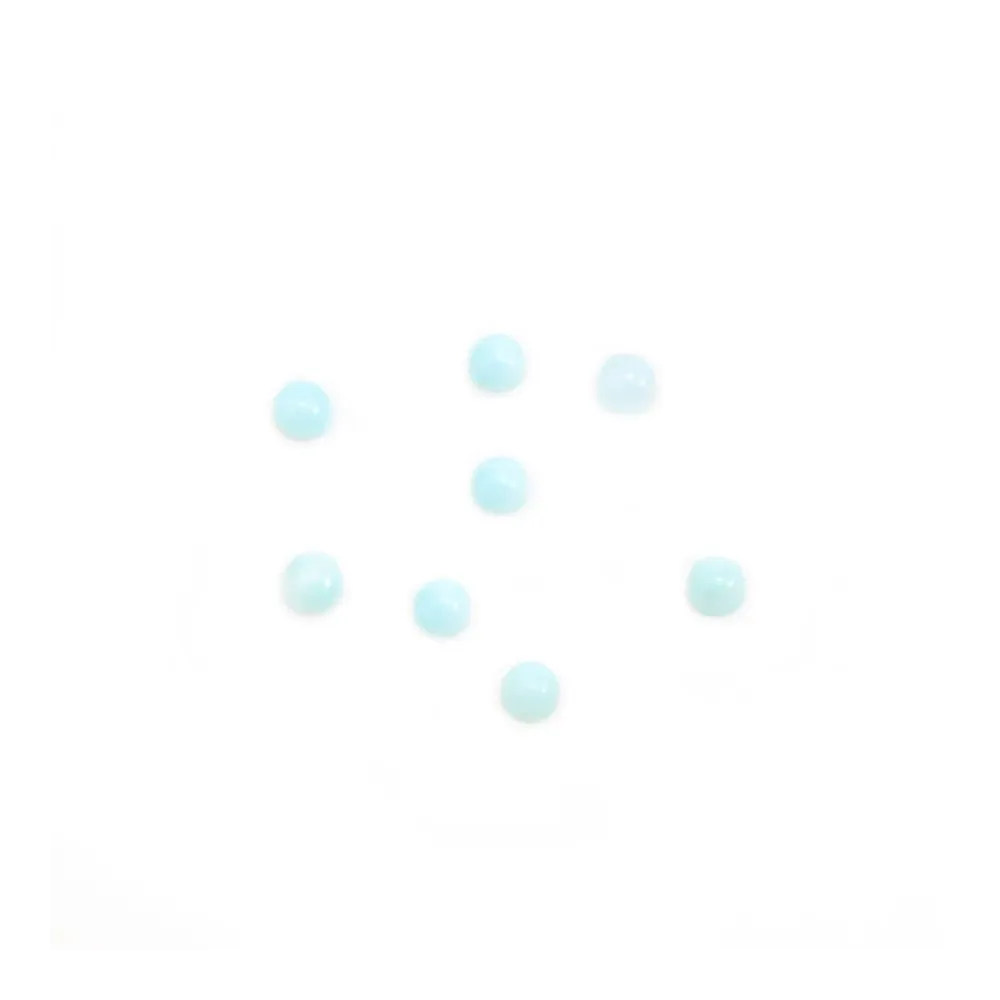 Cabochon de larimar, de forme ronde, 2mm x 1pc