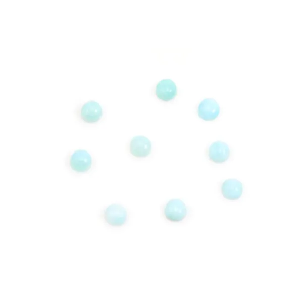 Cabochon de larimar, de forme ronde, 2mm x 4pcs