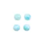 Cabochon de larimar, de forme ronde, 6mm x 1pc