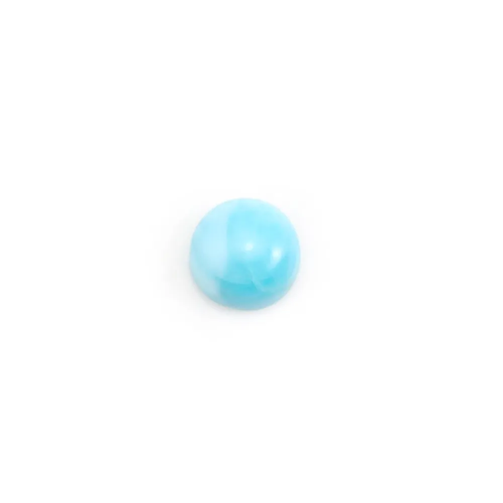 Cabochon de larimar, de forme ronde, 8mm x 1pc