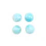 Cabochon de larimar, de forme ronde, 8mm x 1pc