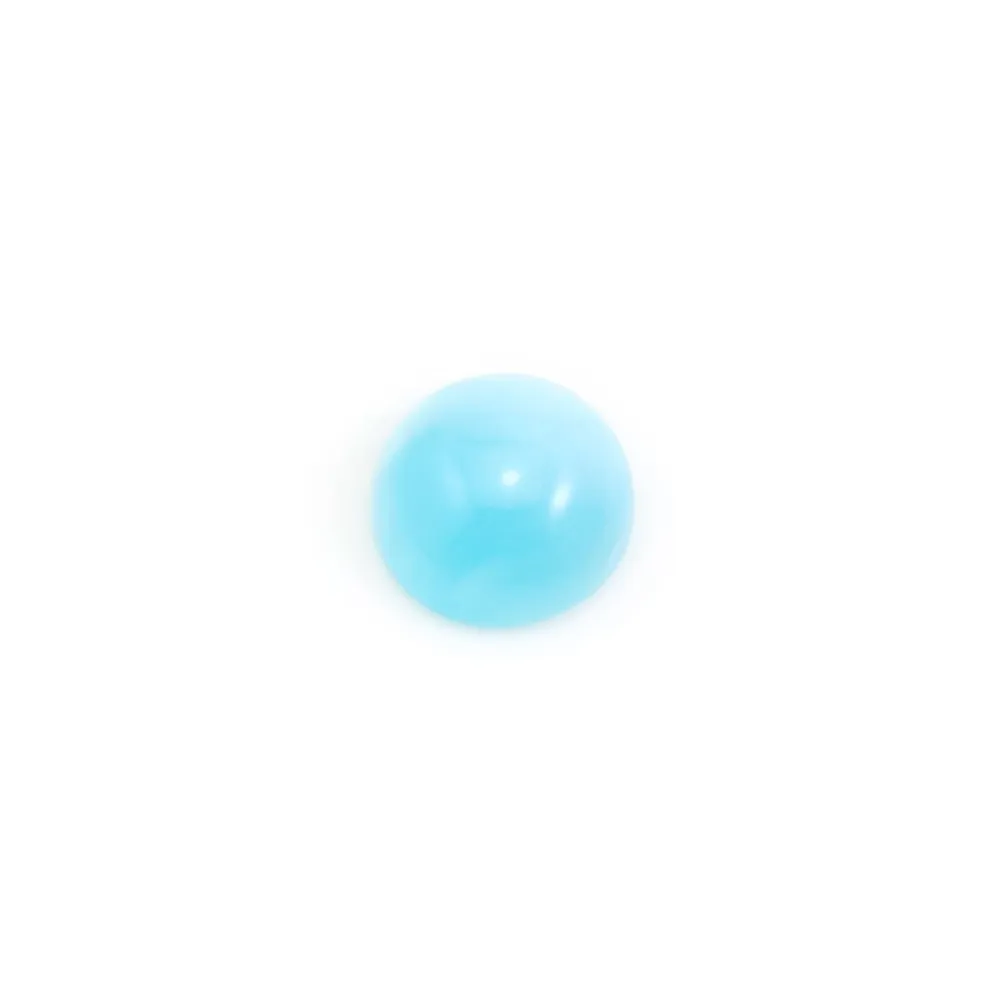Cabochon de larimar, de forme ronde, 10mm x 1pc