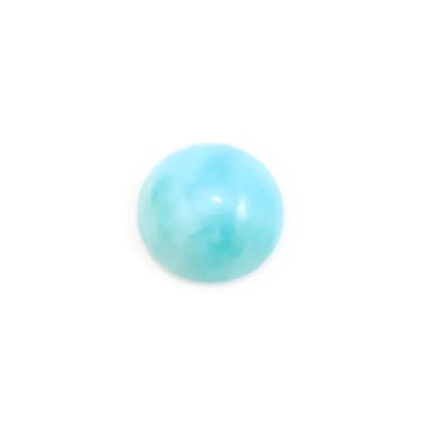 Cabochon de larimar, de forme ronde, 12mm x 1pc