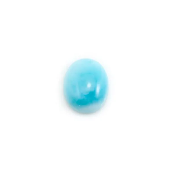 Cabochon de larimar, de forme ovale, 8x10mm x 1pc