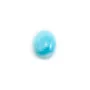 Cabochon de larimar, de forme ovale, 8x10mm x 1pc