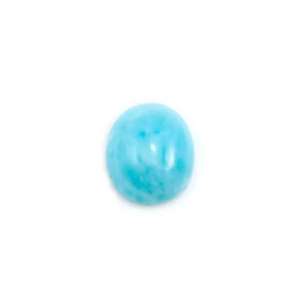 Cabochon de larimar, de forme ovale, 10x12mm x 1pc