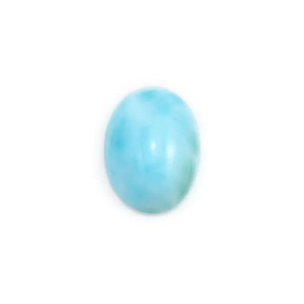 Cabochon de larimar, de forme ovale, 10x14mm x 1pc