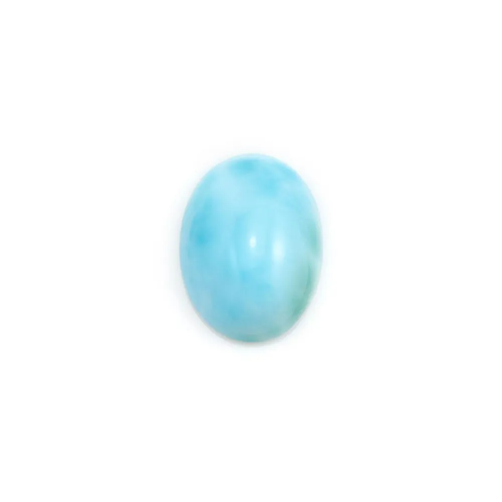 Cabochon de larimar, de forme ovale, 10x14mm x 1pc