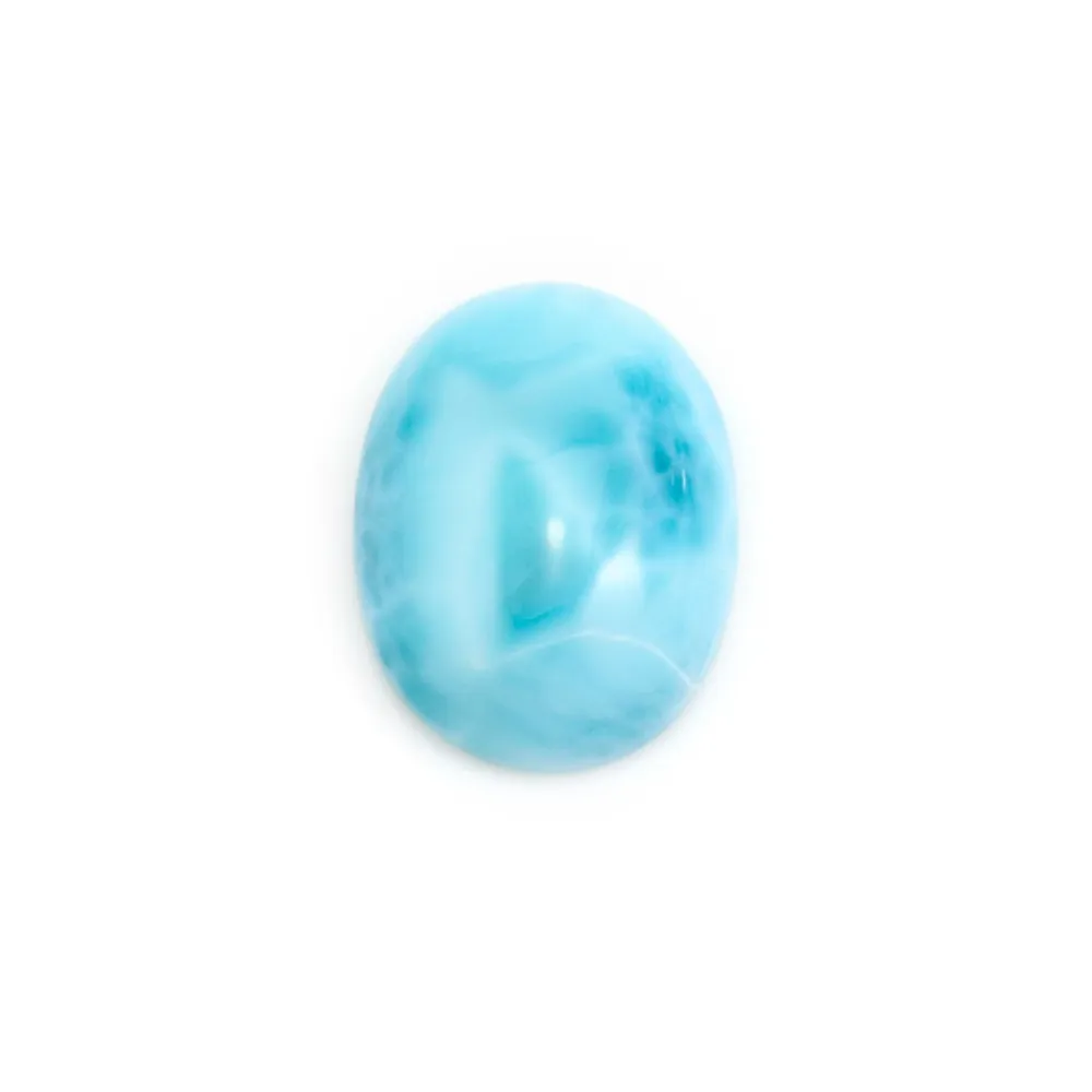 Cabochon de larimar, de forme ovale, 13x18mm x 1pc