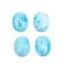 Cabochon de larimar, de forme ovale, 3x5mm x 4pcs