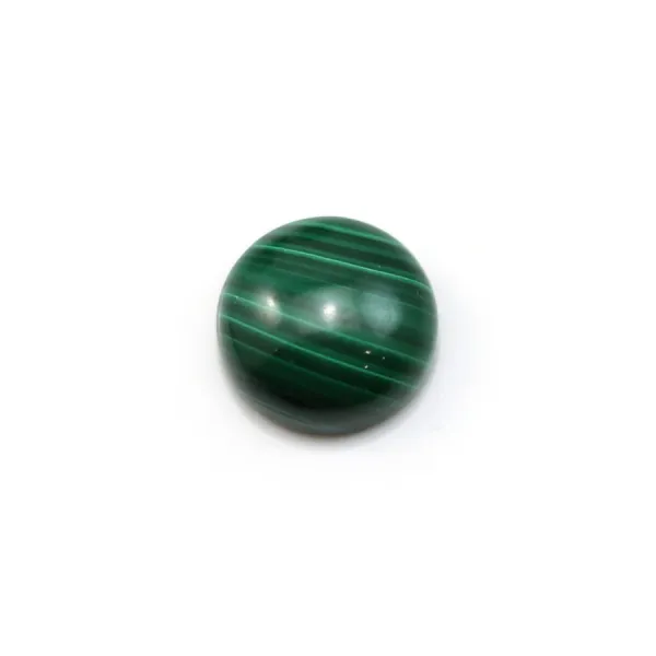 Cabochon malachite round 8mm x 1pc