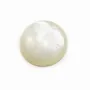 Round cabochon 14mm White Mother-of-Pearl x1