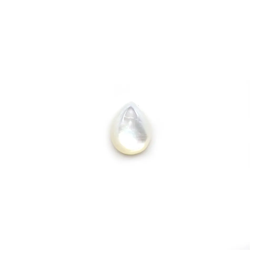 Cabochon goutte 6x8mm Nacre Blanc x 2pcs