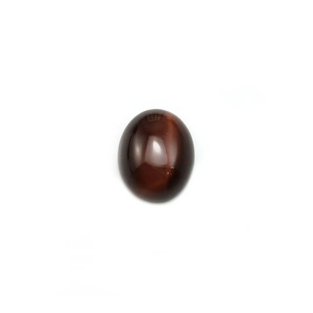 Cabochon oeil de taureau oval 8x10mm x 4pcs
