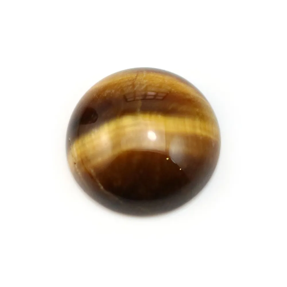 Cabochon d'oeil de tigre, de forme ronde, 16mm x 2pcs