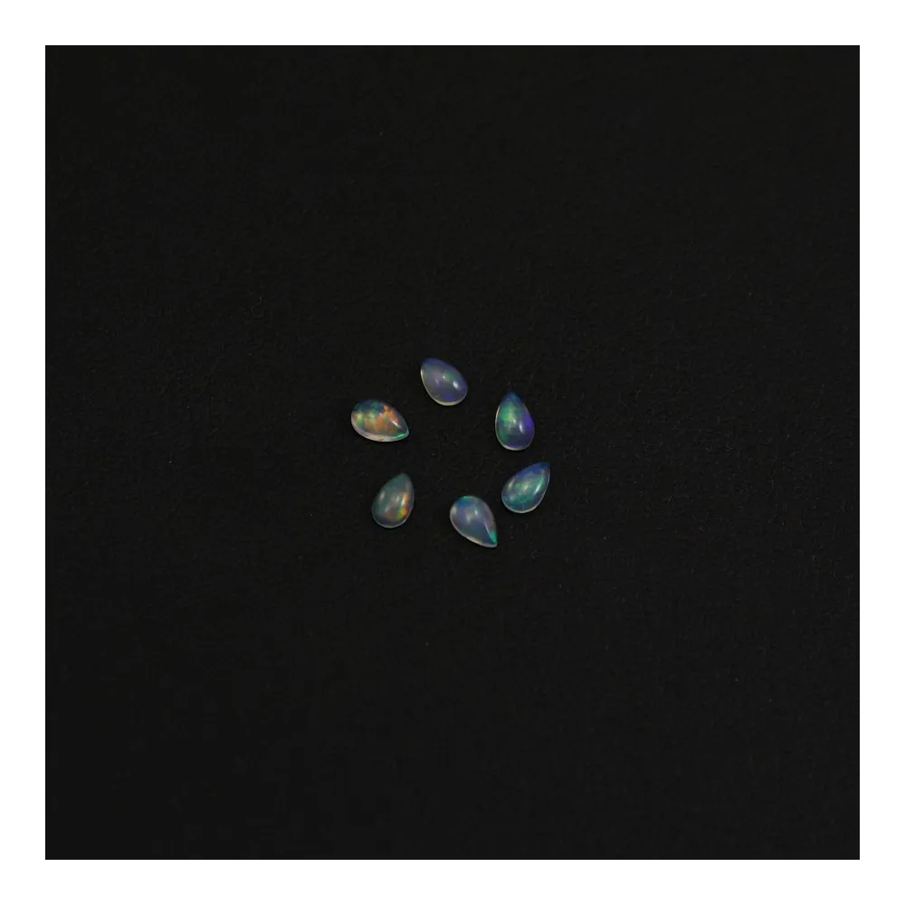 Cabochon opale ethiopian goutte 3x5mm x 1pc