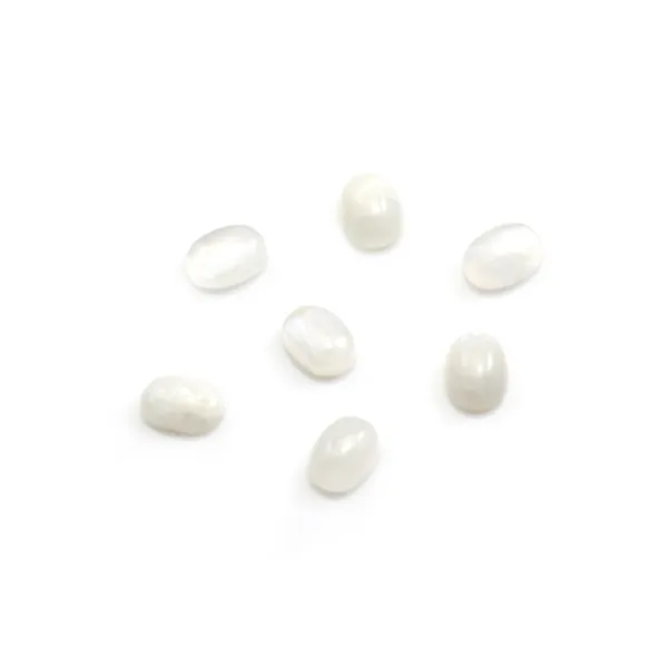 Cabochon Pedra da Lua 6x8mm x 2pcs