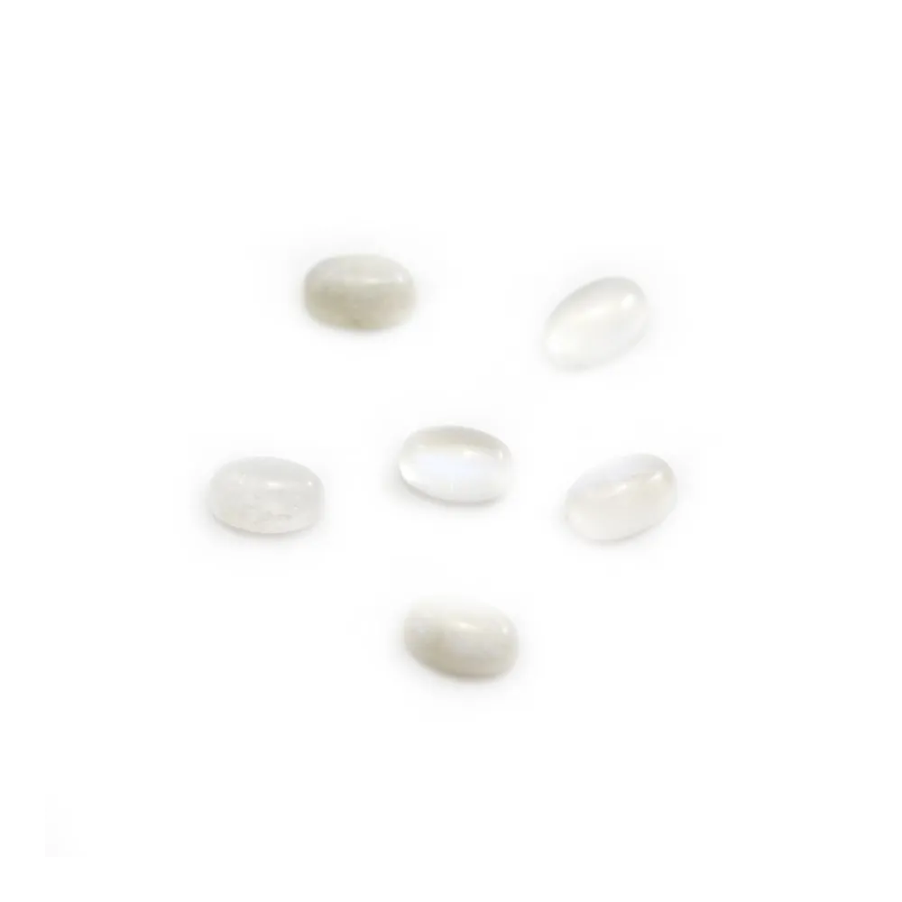 Cabochon Pierre de Lune Ovale 6x9mm x 1pc