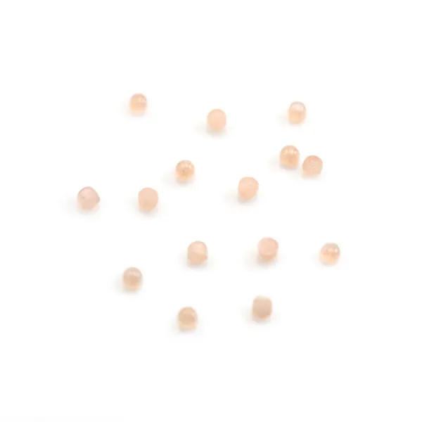 Cabochon aus orangefarbenem Mondstein, rund, 2mm x 2Stk