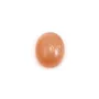 Cabochão de Pedra da Lua laranja, forma oval, 8x10mm x 1pc