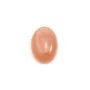 Cabujón de piedra lunar naranja, de forma ovalada, 10x14mm x 1pc