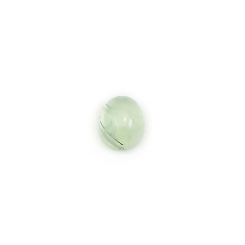 Cabochon prénite,de forme ronde 8x10mm x 1pc