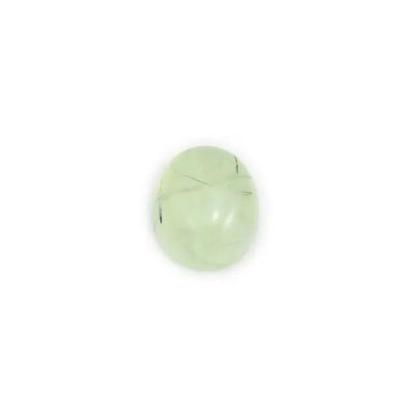 Cabochon prénite,de forme ovale 10x12mm x 1pc