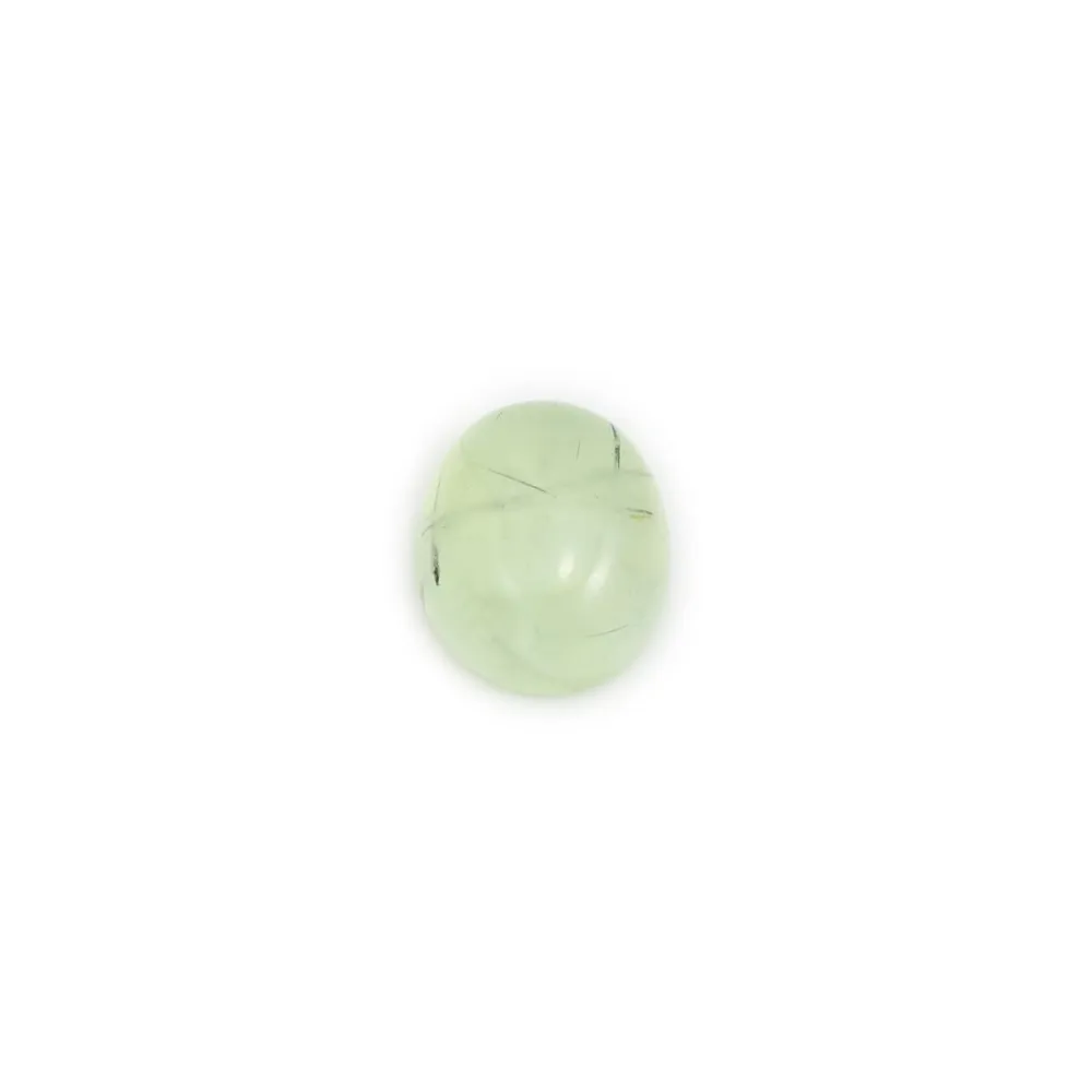 Cabochon prénite,de forme ovale 10x12mm x 1pc