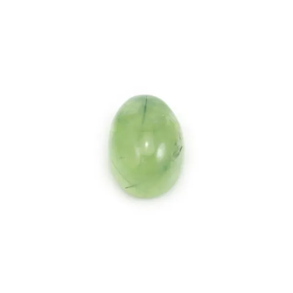 Cabochon prénite,de forme ovale 10x14mm x 1pc