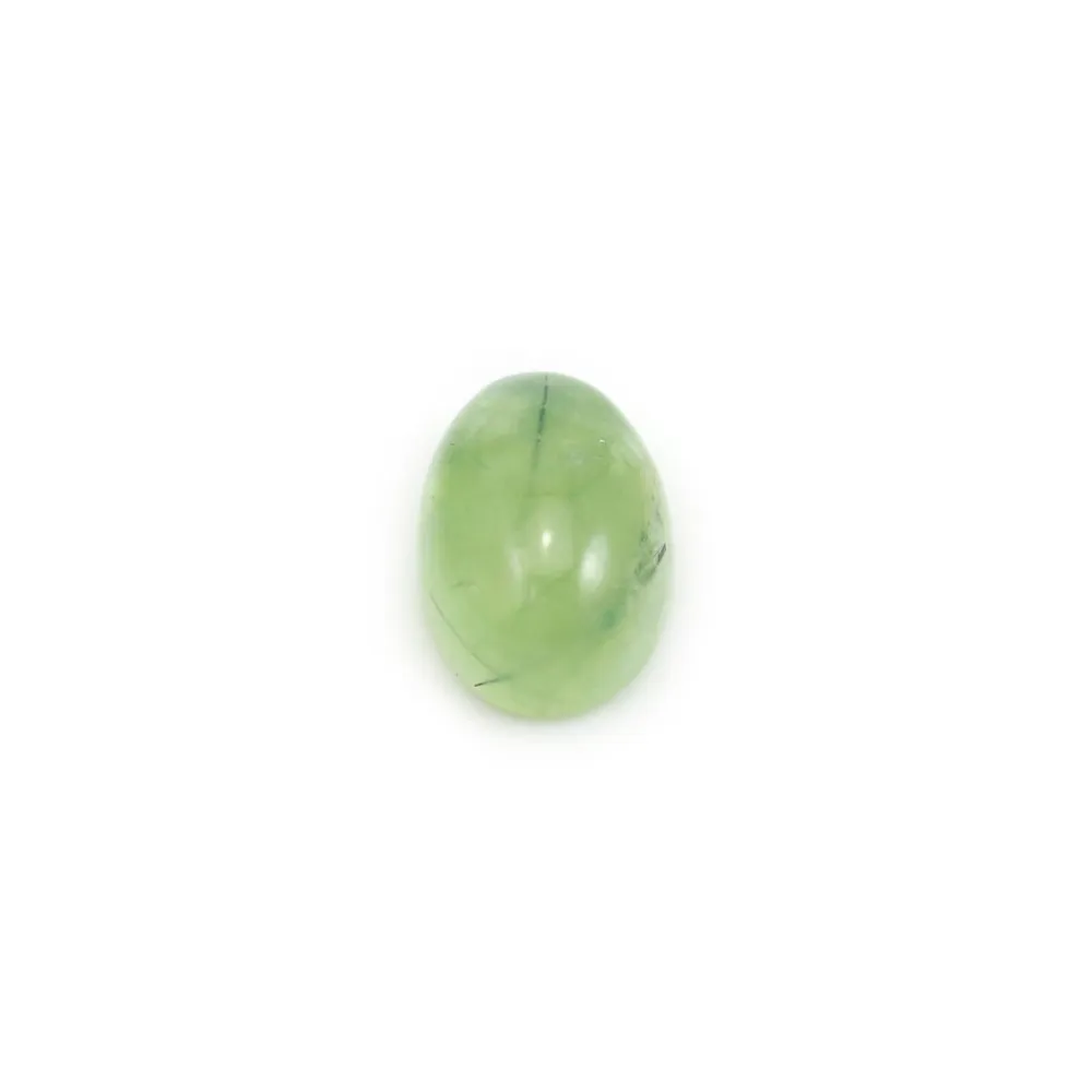 Cabochon prénite,de forme ovale 10x14mm x 1pc