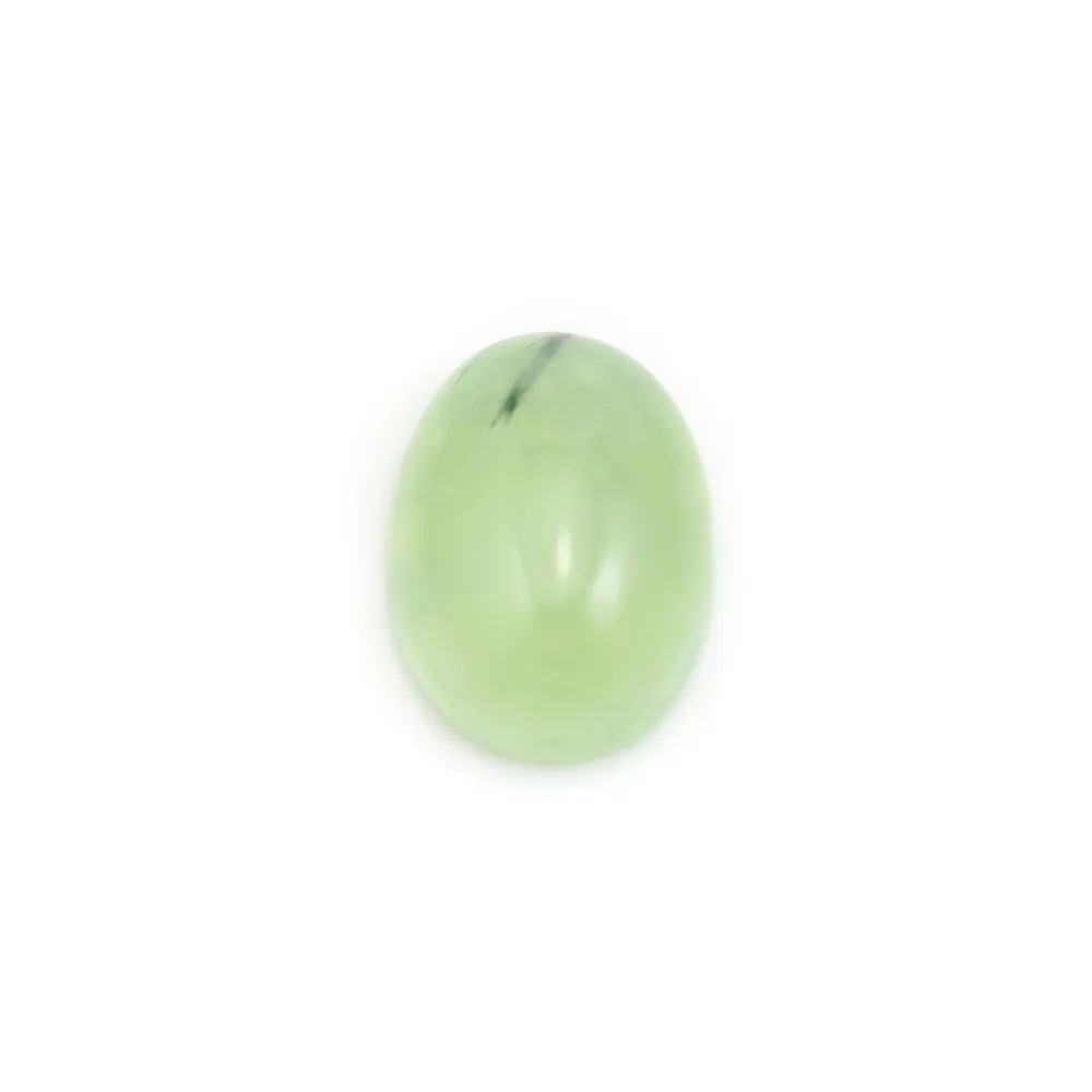 Cabochon prénite,de forme ovale 12x16mm x 1pc