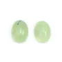 Cabochon prénite,de forme ovale 12x16mm x 1pc