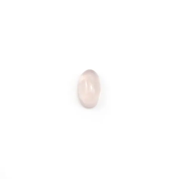 Cabochon Quartz Rose oval-plat 3x5mm x 4pcs