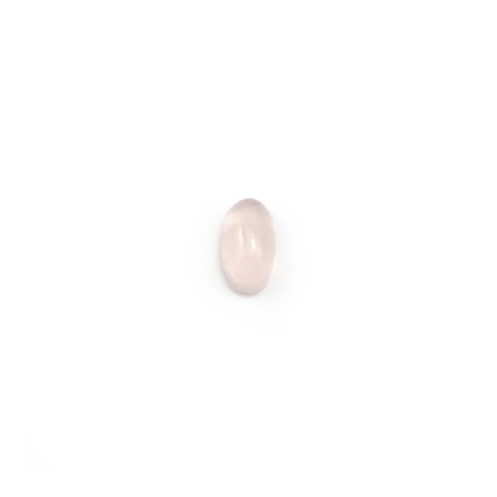 Cabochon Quartz Rose oval-plat 3x5mm x 4pcs